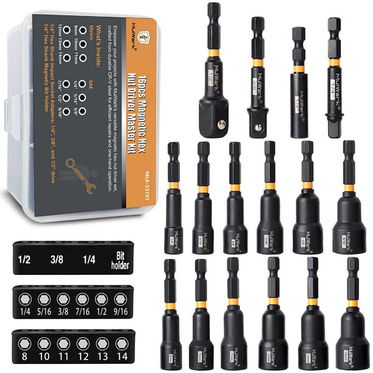 16PC Magnetic Nut Driver Set