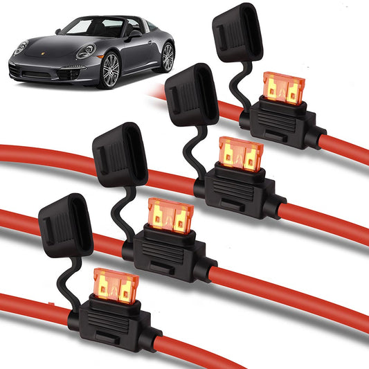 4 Pack 10 Gauge Wire Inline Fuse Holders