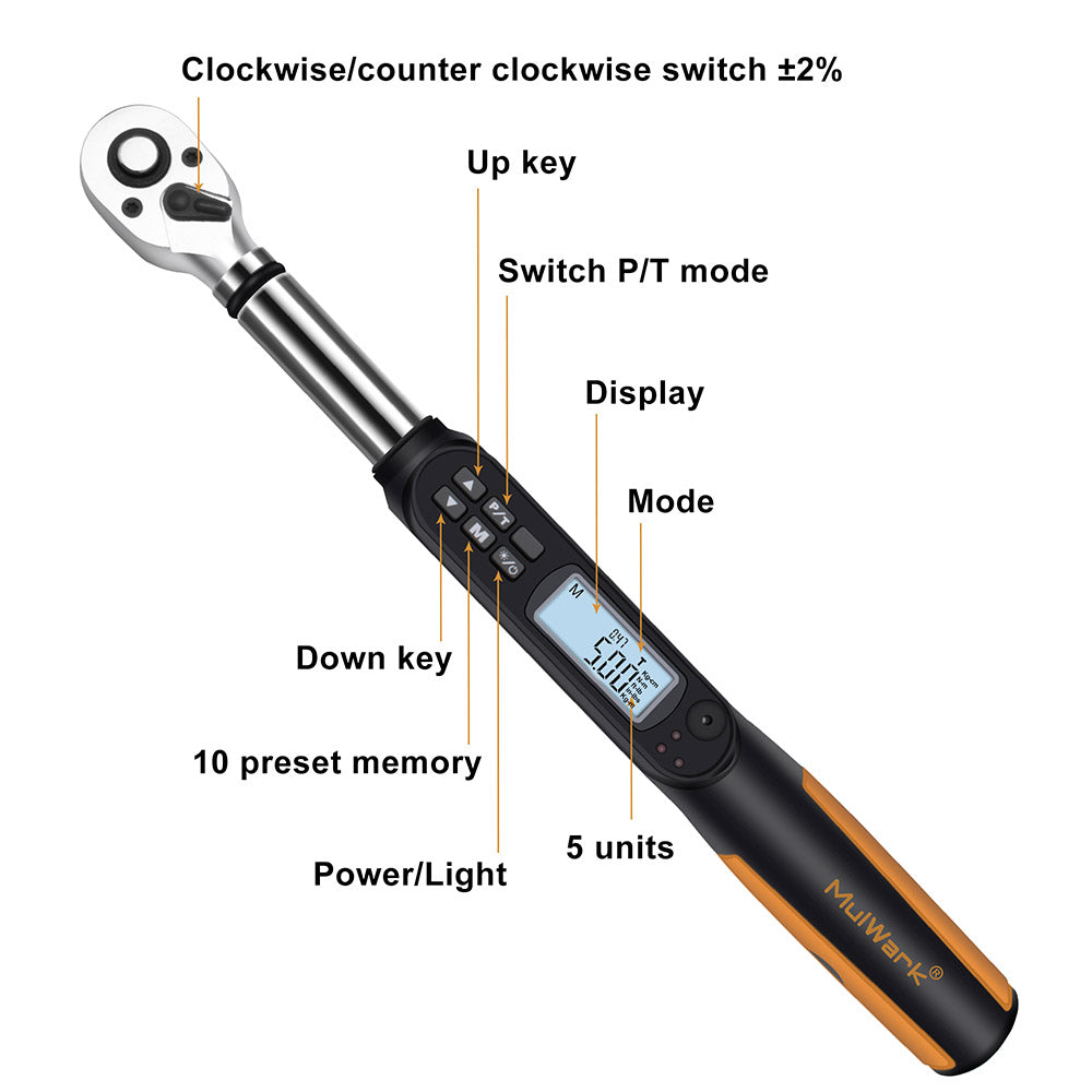 3/8" Digital Torque Wrench Electronic Set – Mulwark