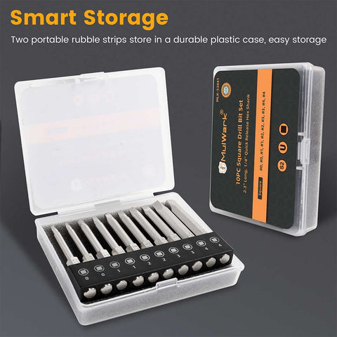 10PC Robertson Square Drill Bits Set-3