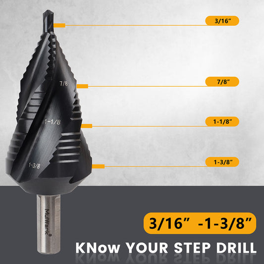 1/4"-1-3/8" Cobalt Step Drill Set