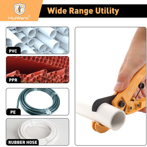 Heavy-Duty PVC Pipe Cutter with Teflon Tape, Cuts up to 1-1/4