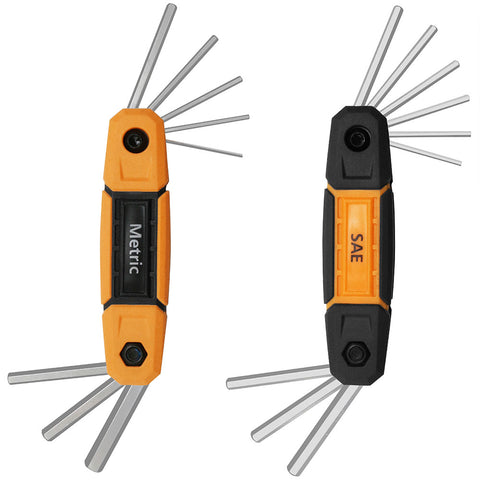 17pc Folding Allen Wrench Set