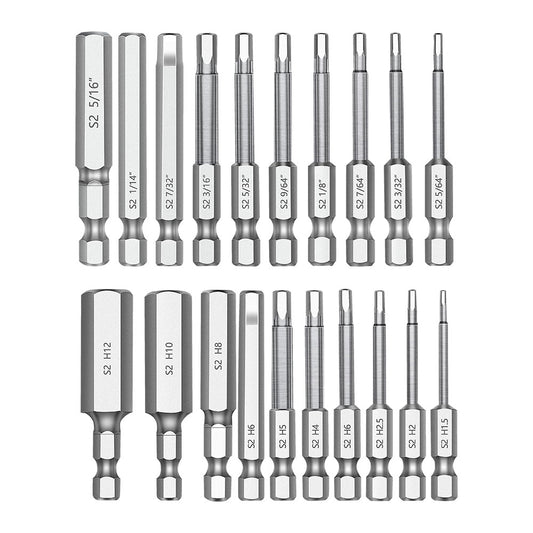 10pc Metric & 10pc SAE Allen Wrench Drill Bit Set