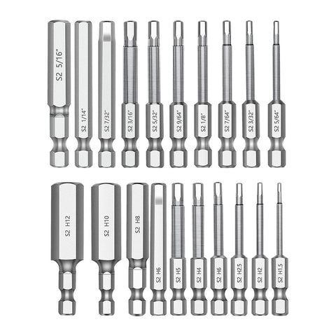 10pc Metric & 10pc SAE Allen Wrench Drill Bit Set