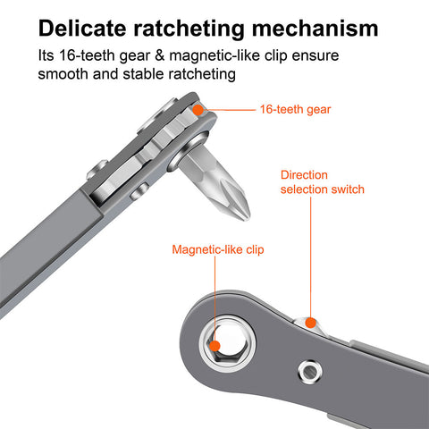 11pc Mini Ratchet Screwdriver Set-2